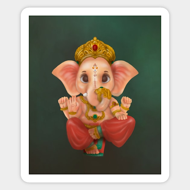 Lord Ganesha Sticker by cgcreation